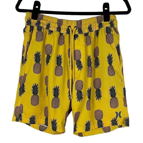 Hurley Yellow Pineapple Swim Trunks - Men’s SP - Picture 1 of 6